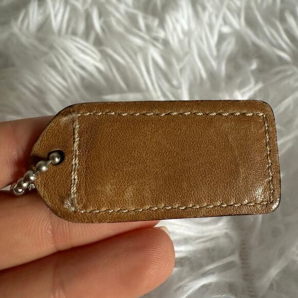 1.5" y2k COACH Vintage Fob Bag Charm Hang tag Hangtag - Picture 2 of 2